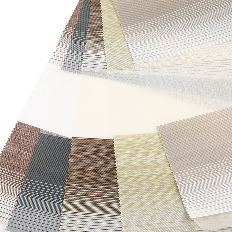 YX04 Doppellagiger, weicher, leichter, halbverdunkelnder Zebra-Rollostoff