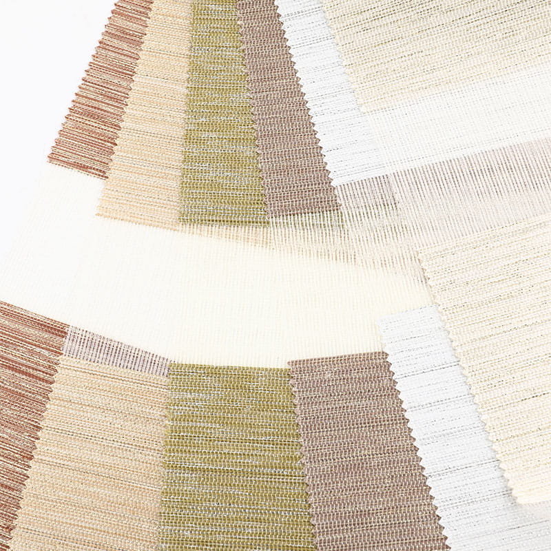 F048 Halbverdunkelnder Zebra-Rollostoff mit anpassbarem Schattierungseffekt